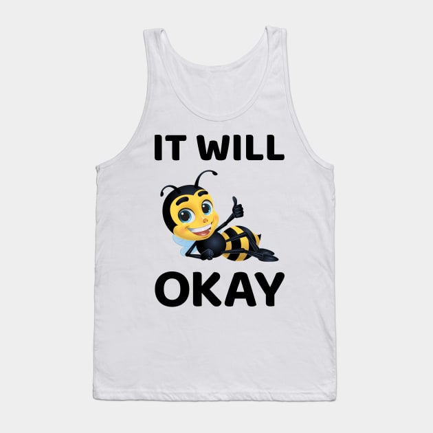 Bee Positive Message Tank Top by sqwear